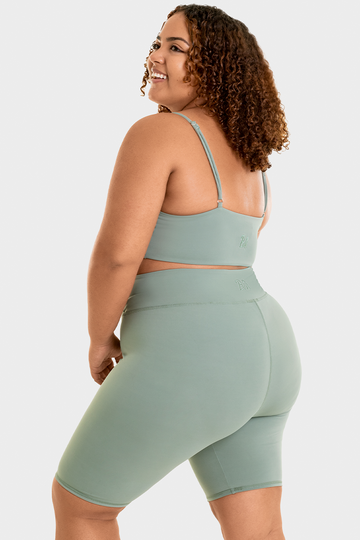 Bacon Active Shorts V-Waist Biker Short // Green